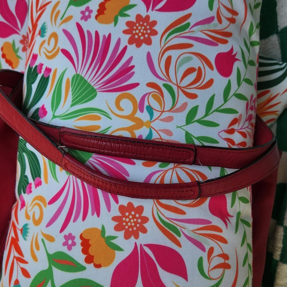 Coach Campbell‎ Belle red leather shoulder bag purse